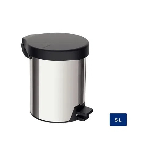 LIXEIRA AÇO INOX COM PEDAL NEW ACABAMENTO POLIDO 5L - TRAMONTINA